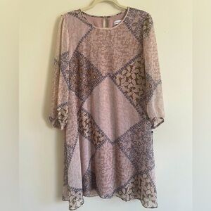 NWT Calvin Klein paisley dress- size 14